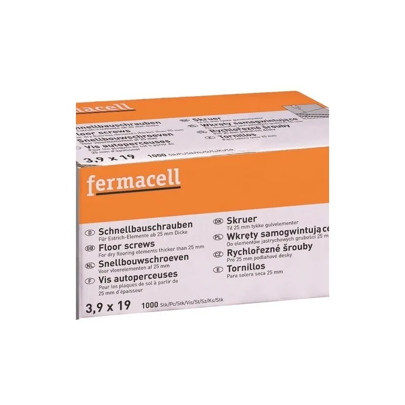 VIS FERMACELL 3.9 X 19 MM - 1000 PCES