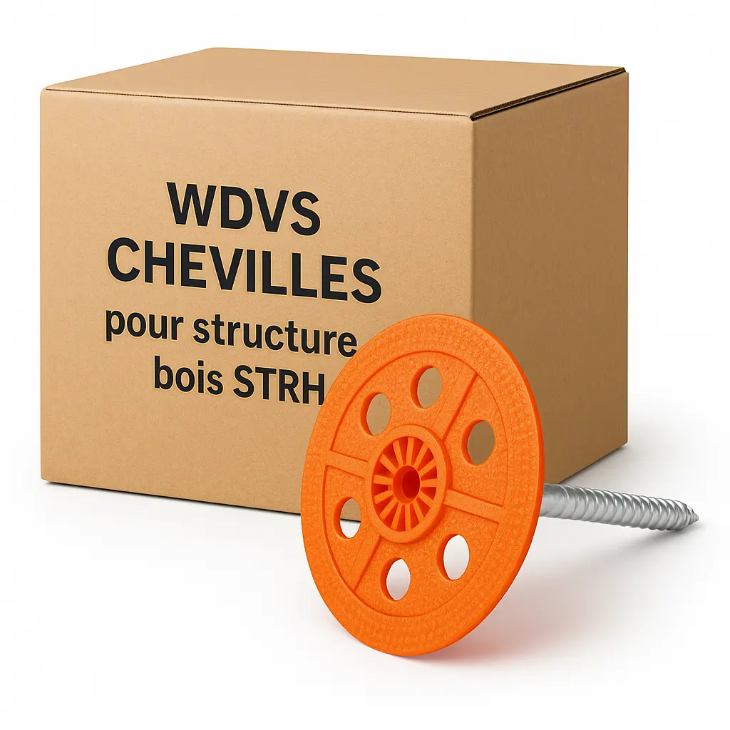 WDVS CHEVILLE - pour structure bois STRH - (Boite de 100pc) (80mm)