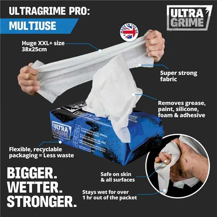 Ultragrime - Multiusage - 100 lingettes (6 pce/Bte)